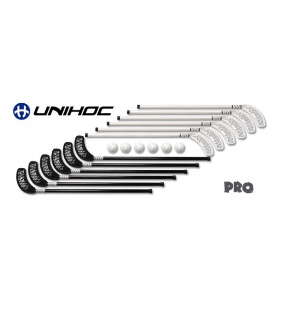 Set UNIHOC PRO " 12 sticks 90 cm + 6 balles "