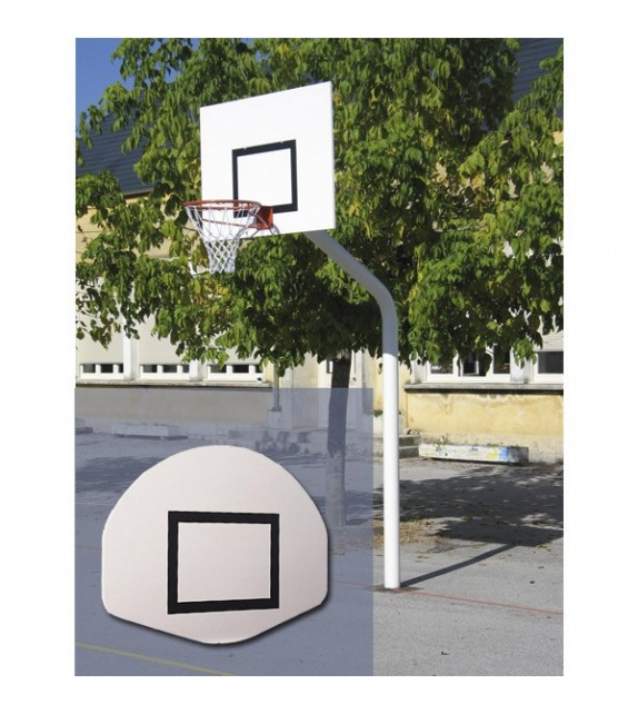 Basketbalpaal met overhang 1,2 m voor training, halve maan