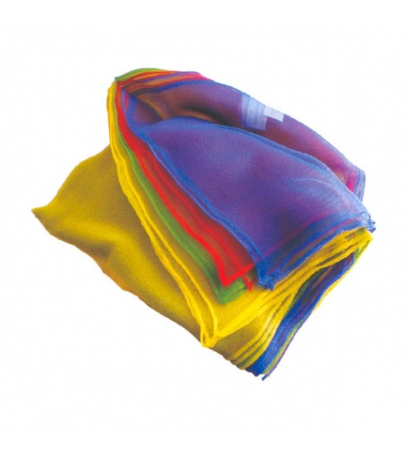 12 foulards 4 coul pour exercices jonglerie