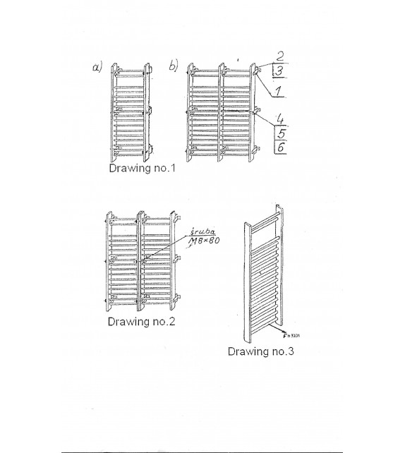 Espalier 2 places 2.50 m x 1.80 m - 15 barreaux