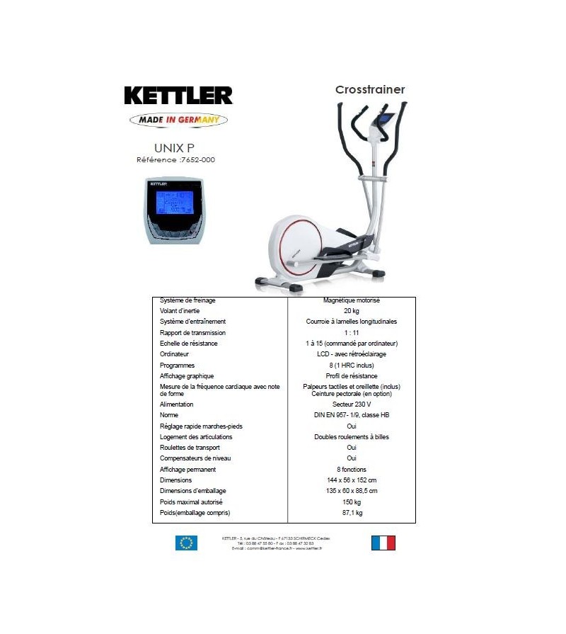 Kettler Crosstrainer Unix P Sportibel SA