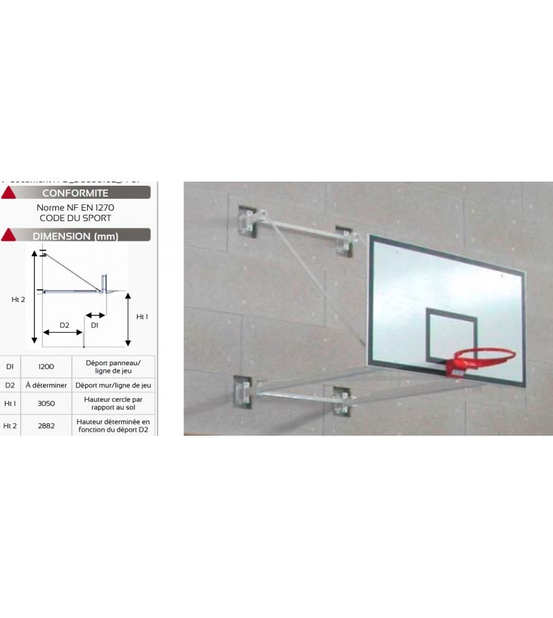 But de basket mural indoor - Fixe - Sportibel SA
