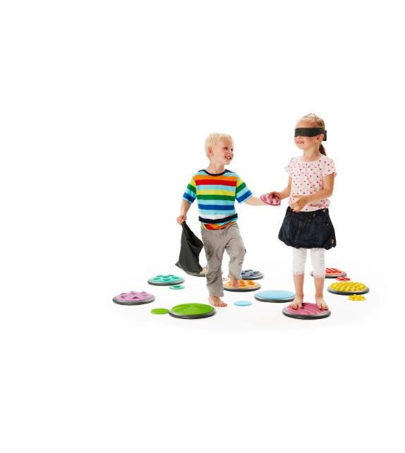 Tactiele Schijven met voelbare kenmerken - set van 10 - reeks A Tactiele Schijven met voelbare kenmerken - set van 10 - reeks A