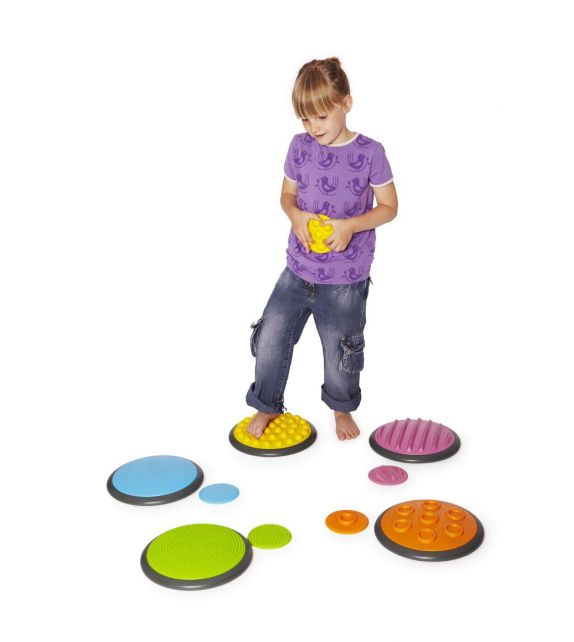 Tactiele Schijven met voelbare kenmerken - set van 10 - reeks A Tactiele Schijven met voelbare kenmerken - set van 10 - reeks A