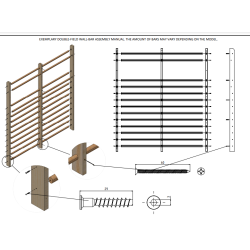 Espalier Gym Dubbel 2,56 m x 1,8 m - 15 sporten Espalier Gym Dubbel 2,56 m x 1,8 m - 15 sporten