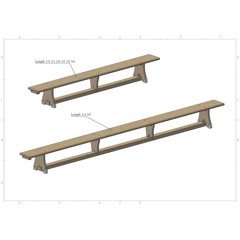 Banc suédois en pin massif secondaires (h 35cm l 28cm) Banc suédois en pin massif secondaires (h 35cm l 28cm)