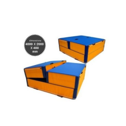 Valmat 4m x 2m x 40cm plooibaar in 3 delen Valmat 4m x 2m x 40cm plooibaar in 3 delen