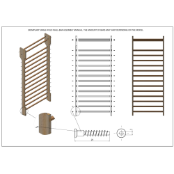 Klimrek – Zweedse enkelrek 2,42 m x 0,90 m - 16 sporten