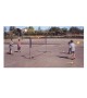 Badminton - poteaux + filets l:3.1m h: 1.5m