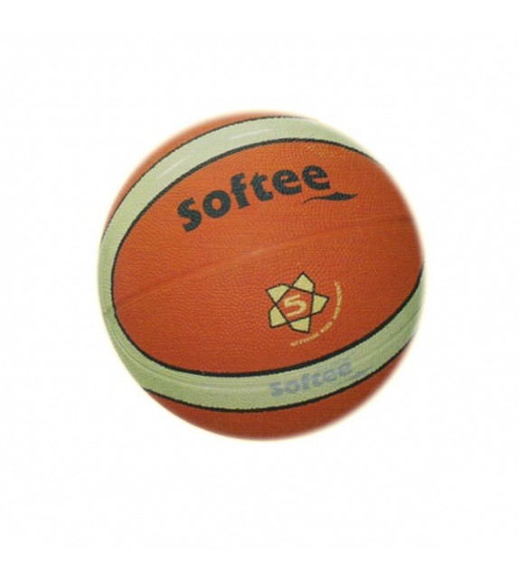 Basketbal maat 5 in rubber en karkas van versterkt nylon