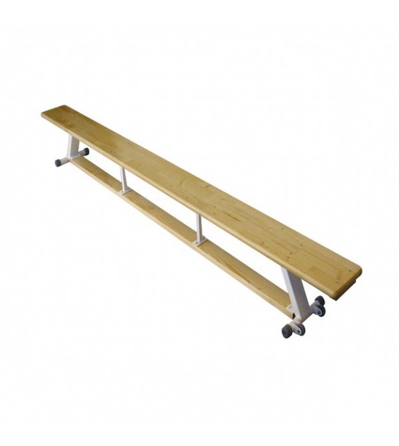 Banc structure métal, pin massif et roulettes (h 31cm l 24cm) Banc structure métal, pin massif et roulettes (h 31cm l 24cm)
